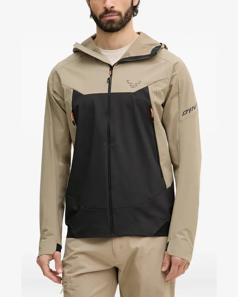 Dynafit Kapuzenjacke in Colour-Block-Optik - Nude Nude
