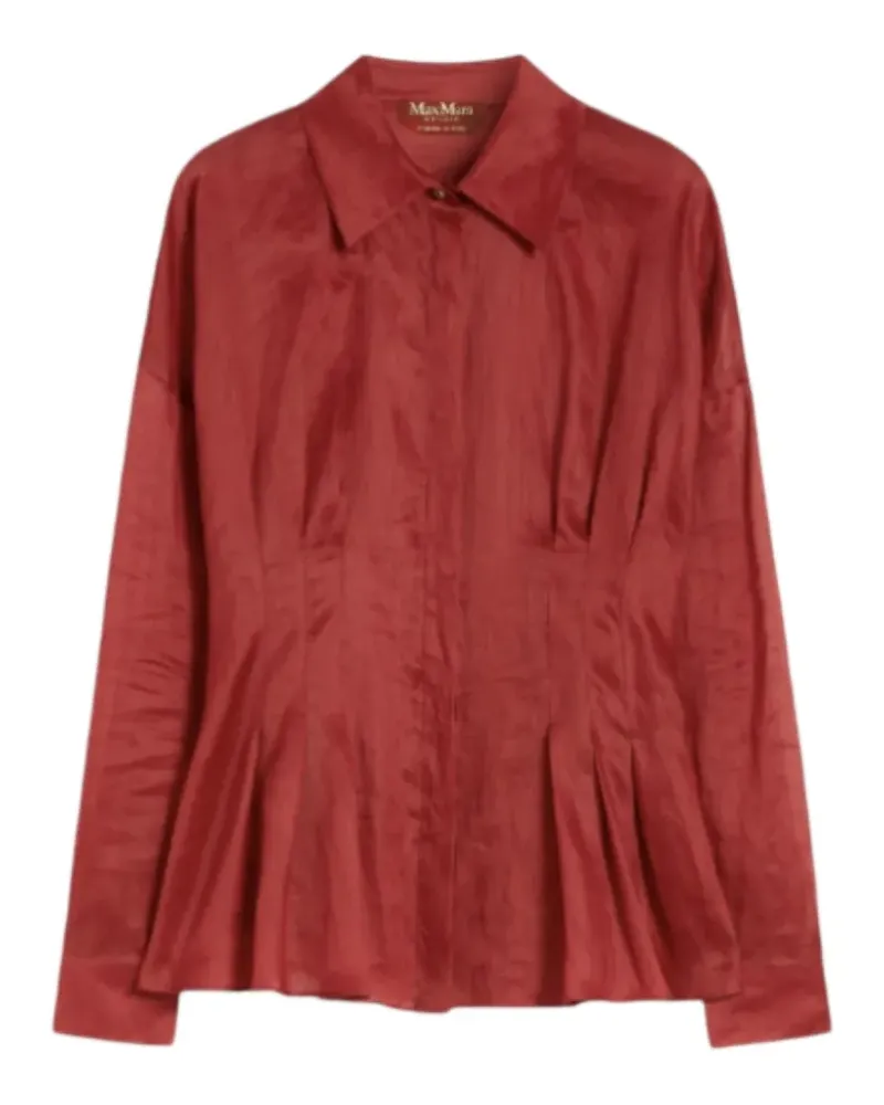 Max Mara corset-detail ramie shirt - Rot Rot