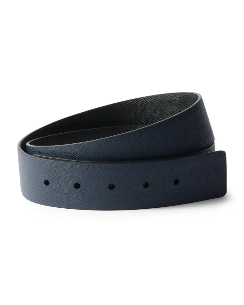 Prada Wendbarer Ledergürtel - Custom Belts - Blau Blau