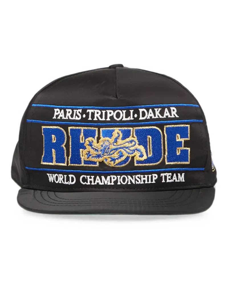 RHUDE Chrono logo-embroidered cap - Schwarz Schwarz