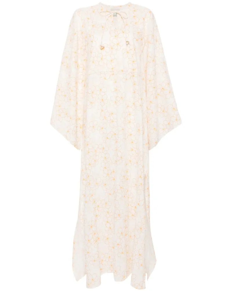Bambah Daisy Moza Kleid - Weiß Weiß