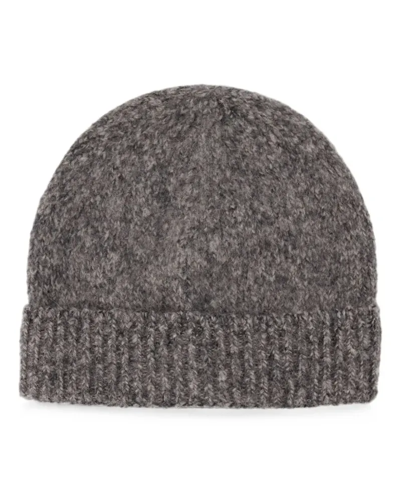 Officine Generale Beanie aus Fuzzy-Strick - Grau Grau