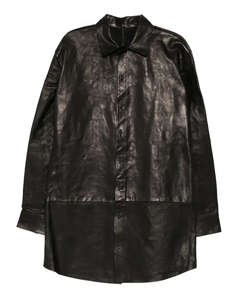 A Diciannoveventitre Jane leather coat - Schwarz Schwarz