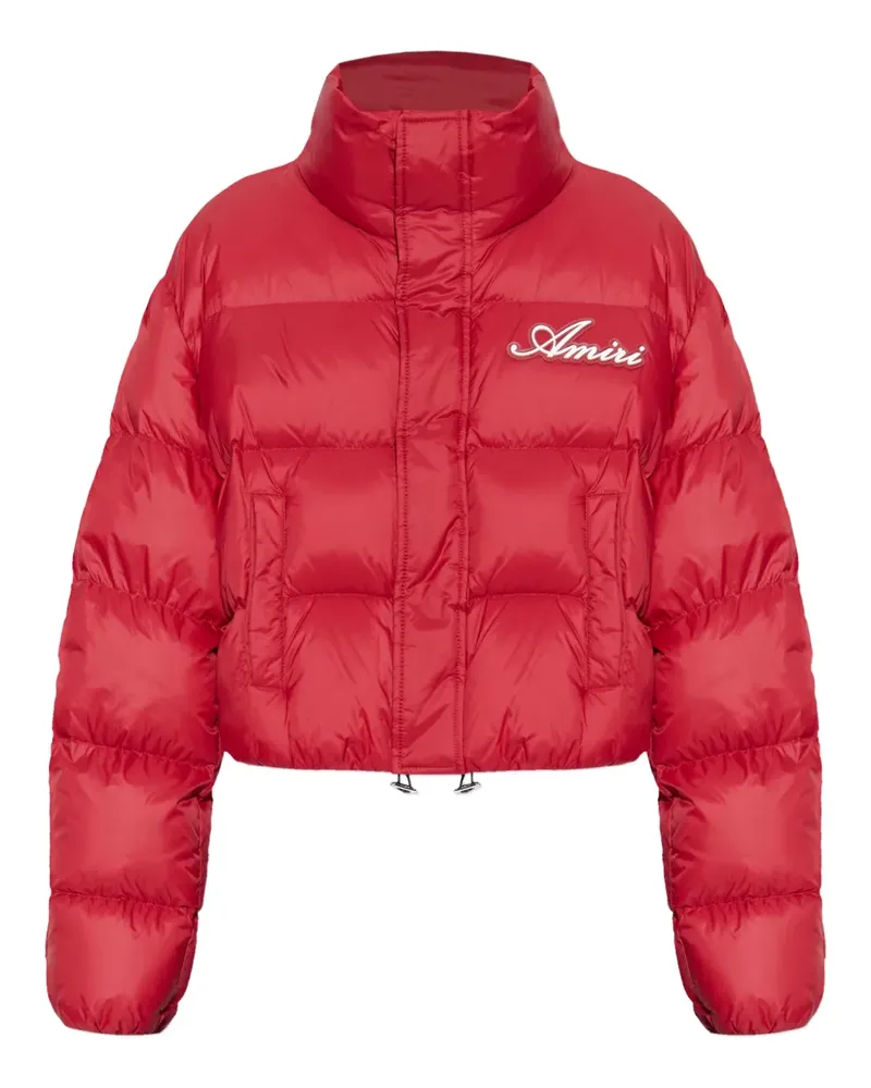 Amiri Cropped-Daunenjacke mit Bones-Print - Rot Rot