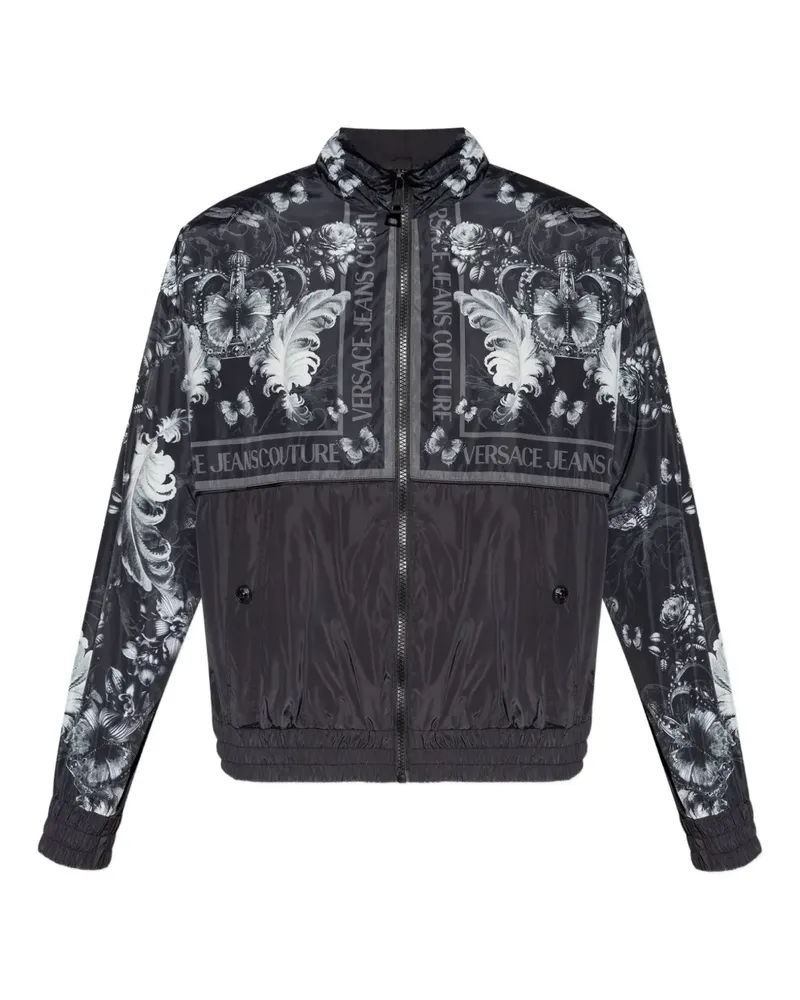 Versace Jeans Jacke mit Barock-Print - Schwarz Schwarz