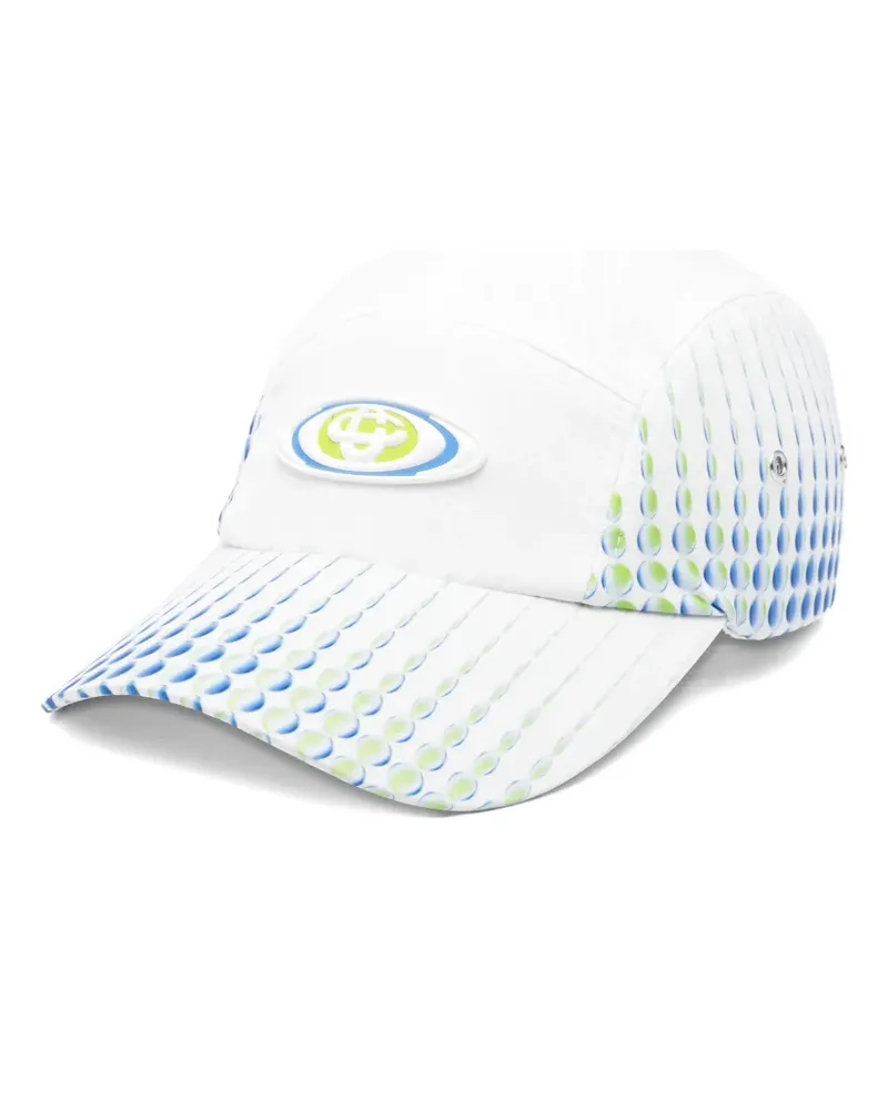 Casablanca Paris logo-appliqué patterned baseball cap - Weiß Weiß