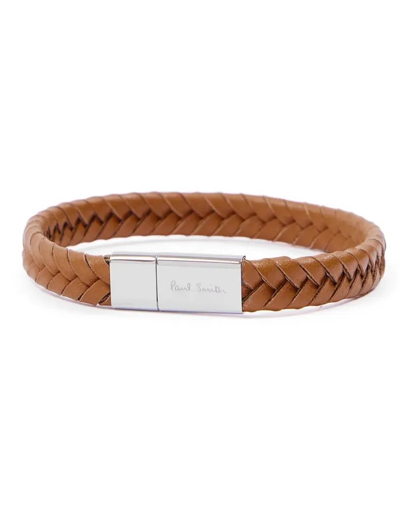 Paul Smith Geflochtenes Lederarmband - Braun Braun