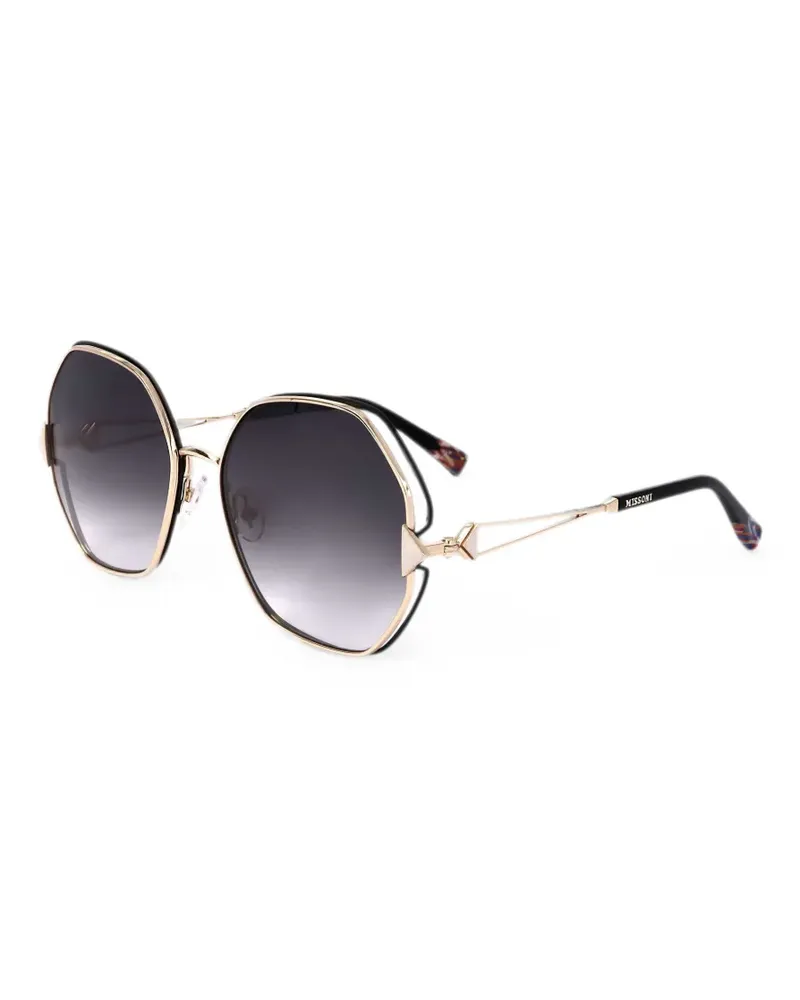 Missoni Sonnenbrille mit geometrischem Gestell - Gold Gold