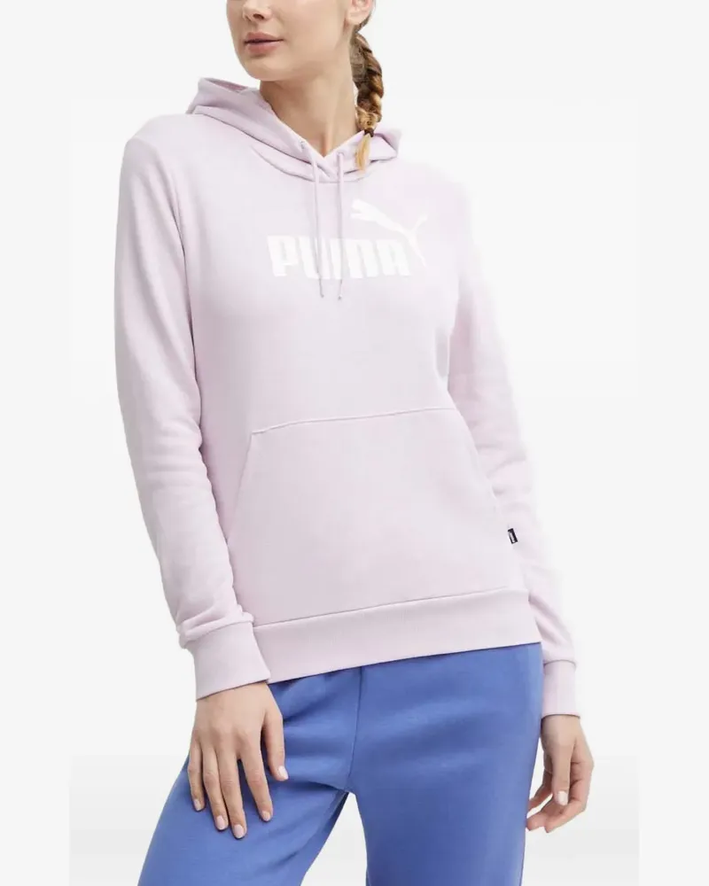 Puma logo-print hoodie - Violett Violett