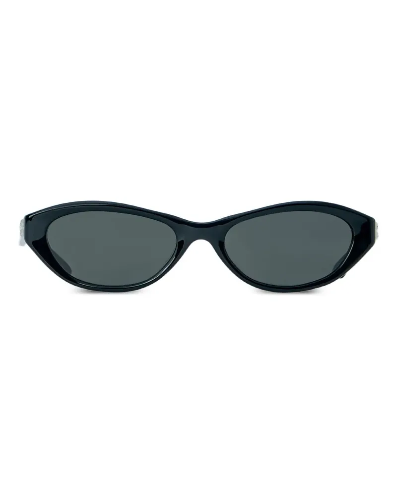 Gentle Monster Lamda 01 Sonnenbrille mit ovalem Gestell - Schwarz Schwarz