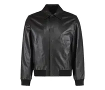 Jacke aus Leder - Schwarz