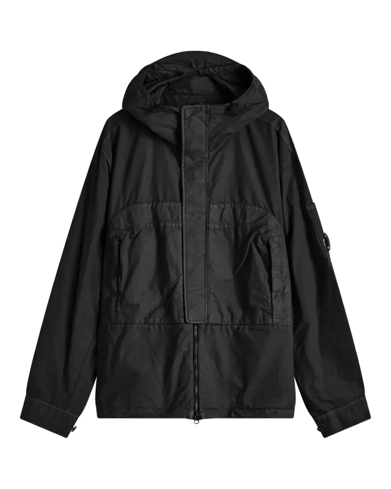 C.P. Company Kapuzenjacke mit Linsen-Detail - Schwarz Schwarz