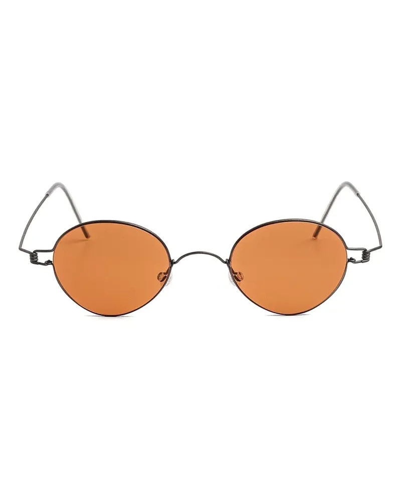 Lindberg Sonnenbrille mit rundem Gestell - Schwarz Schwarz