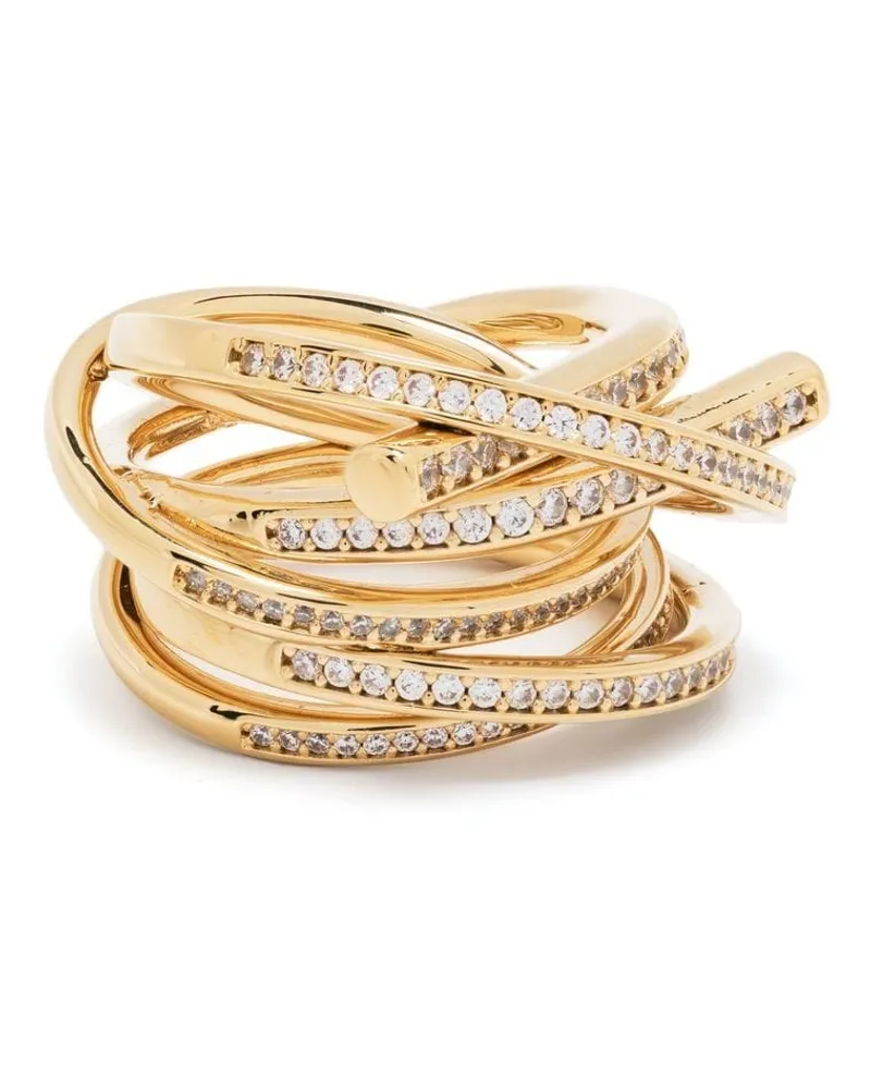 Ferragamo Ring mit Kristallen - Gold Gold