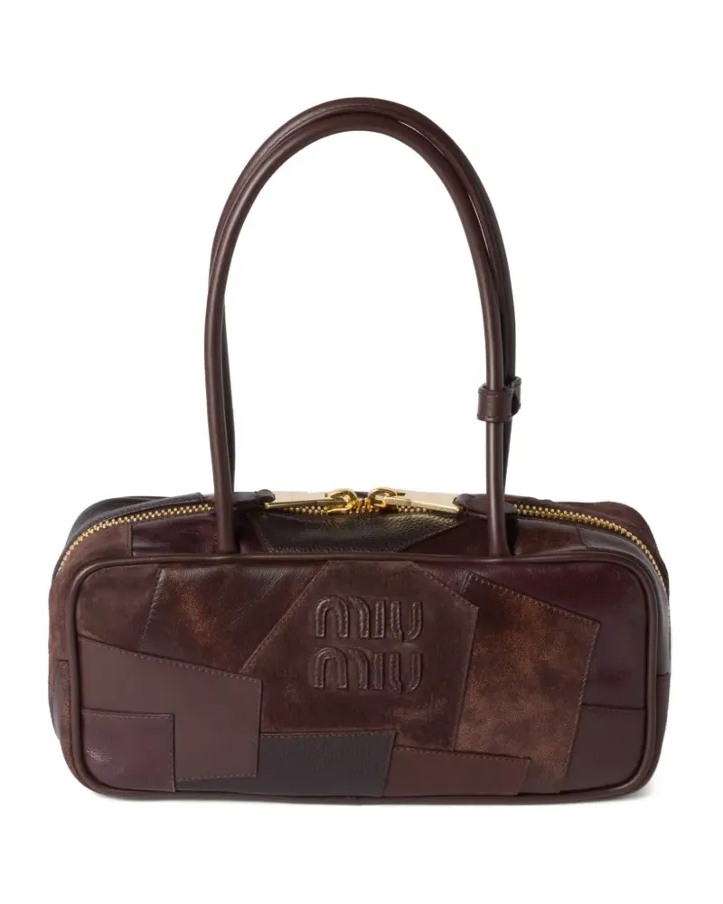 Miu Miu Beau Tote Bag im Patchwork-Look - Braun Braun