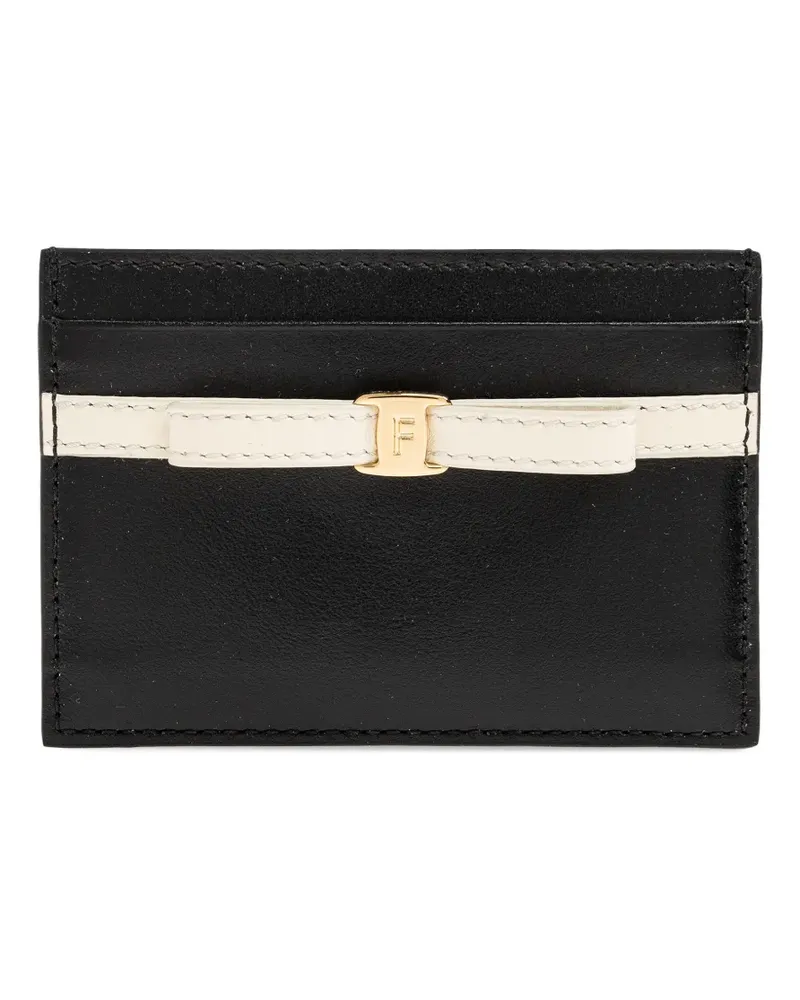 Ferragamo bow-detail card holder - Schwarz Schwarz