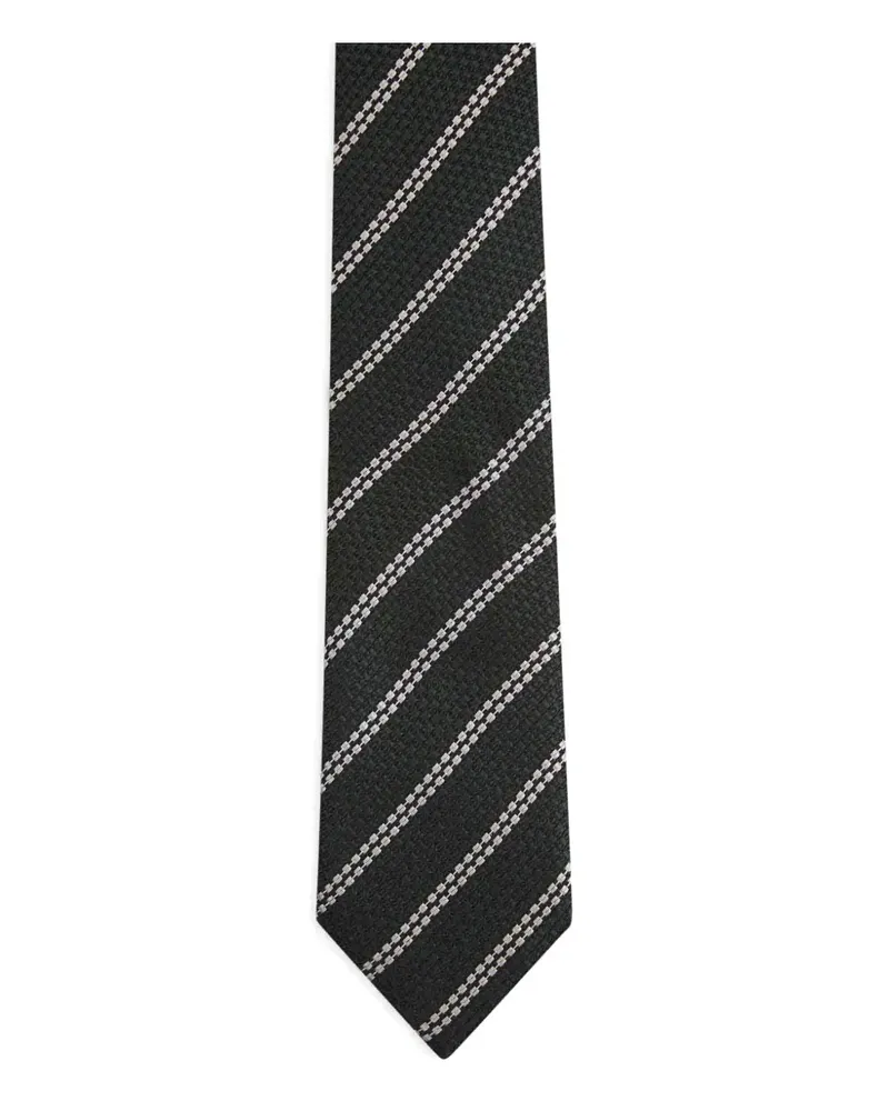 Ermenegildo Zegna Geometrisch gemusterte Krawatte - Grün Grün