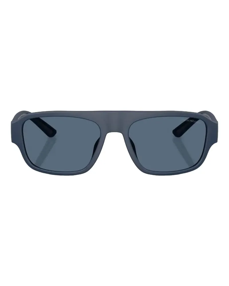 Emporio Armani Sonnenbrille mit eckigem Gestell - Blau Blau