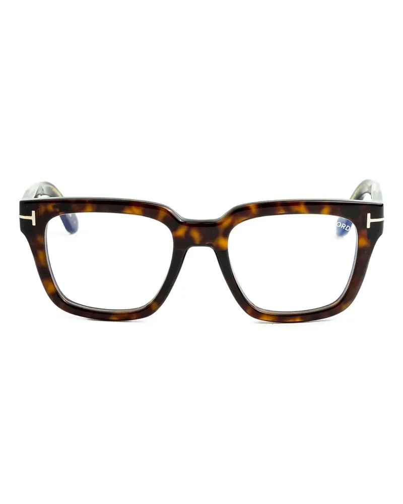 Tom Ford Brille mit eckigem Gestell - Braun Braun