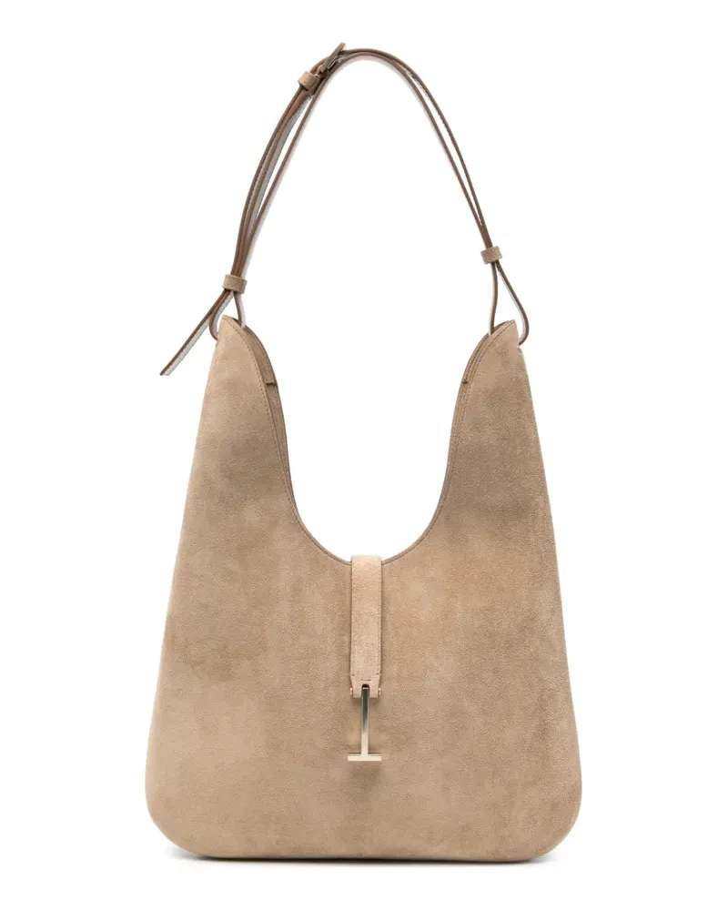 Tom Ford Schultertasche mit T-Verschluss - Nude Nude