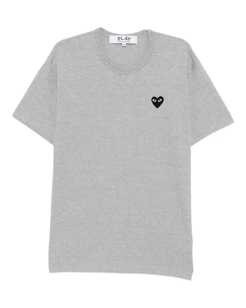 Comme des Garçons heart-embroidered T-shirt - Grau Grau