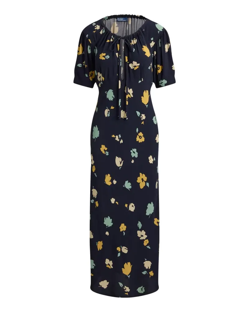 Ralph Lauren Midikleid mit Blumenmuster - Blau Blau