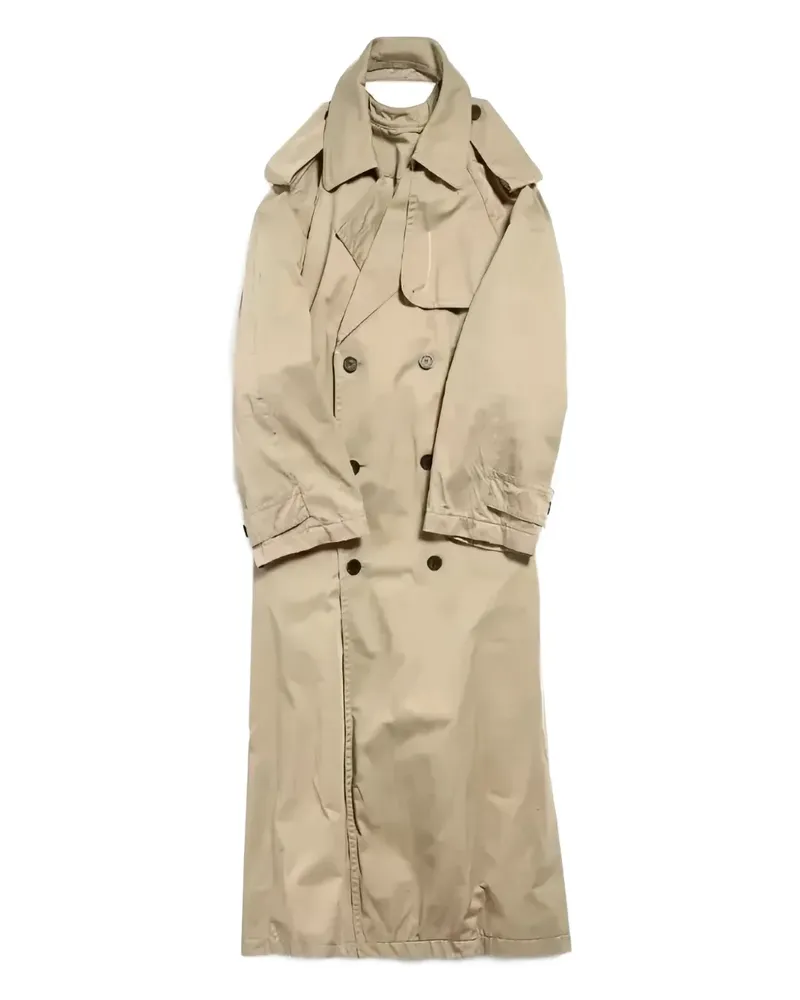 Balenciaga Neckholder-Kleid im Trench-Style - Nude Nude