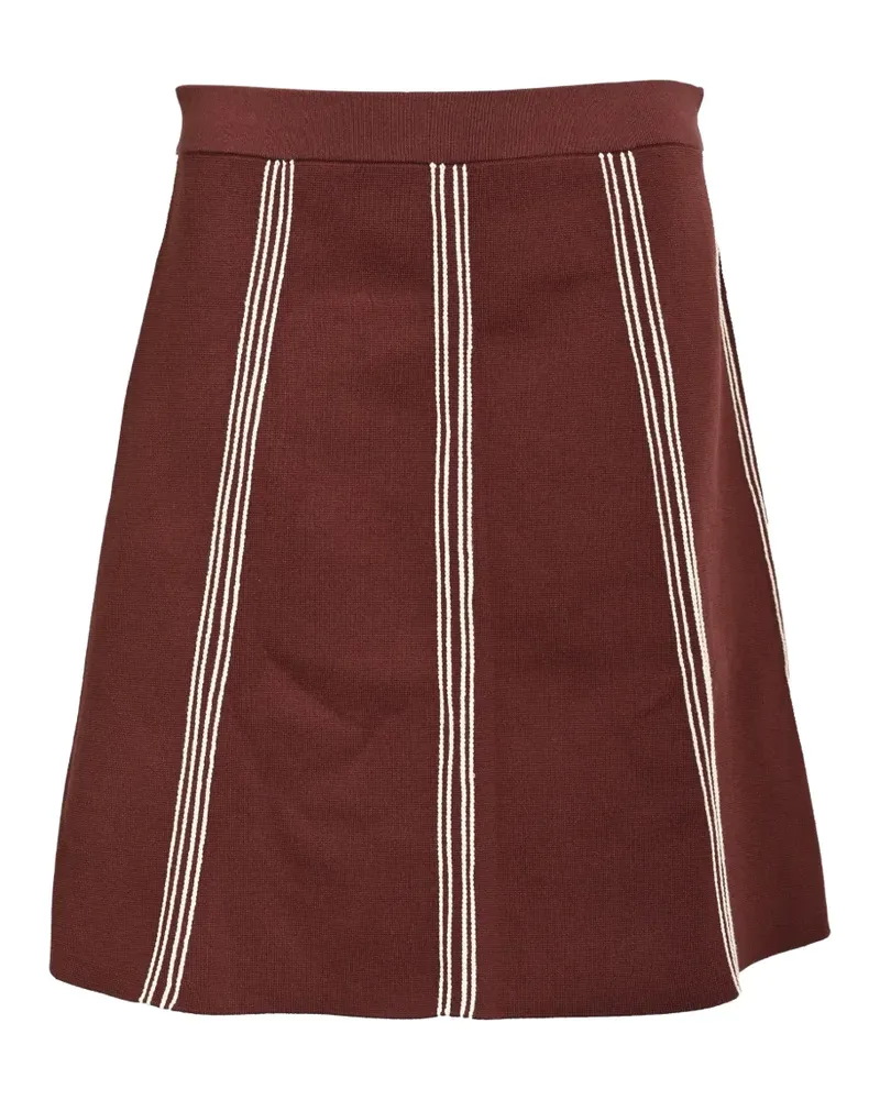 Sandro striped A-line mini skirt - Rot Rot