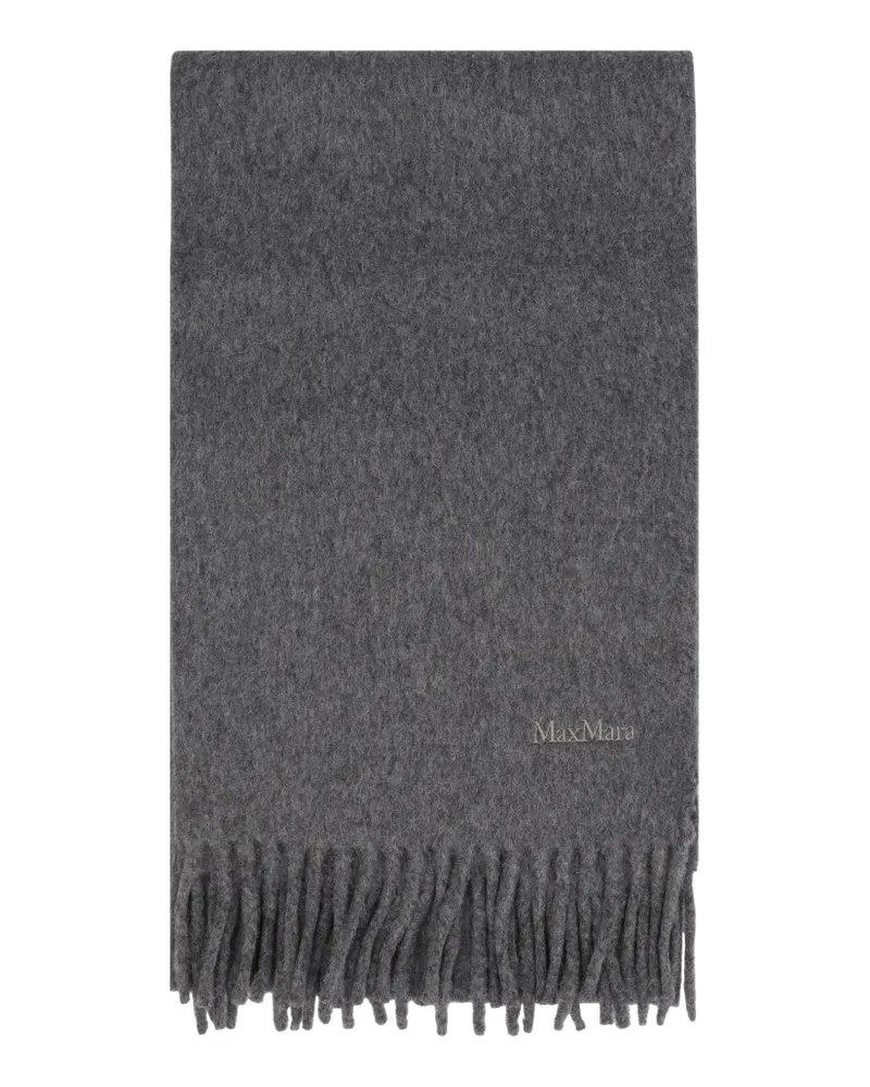 Max Mara Scilli Schal mit Fransen - Grau Grau