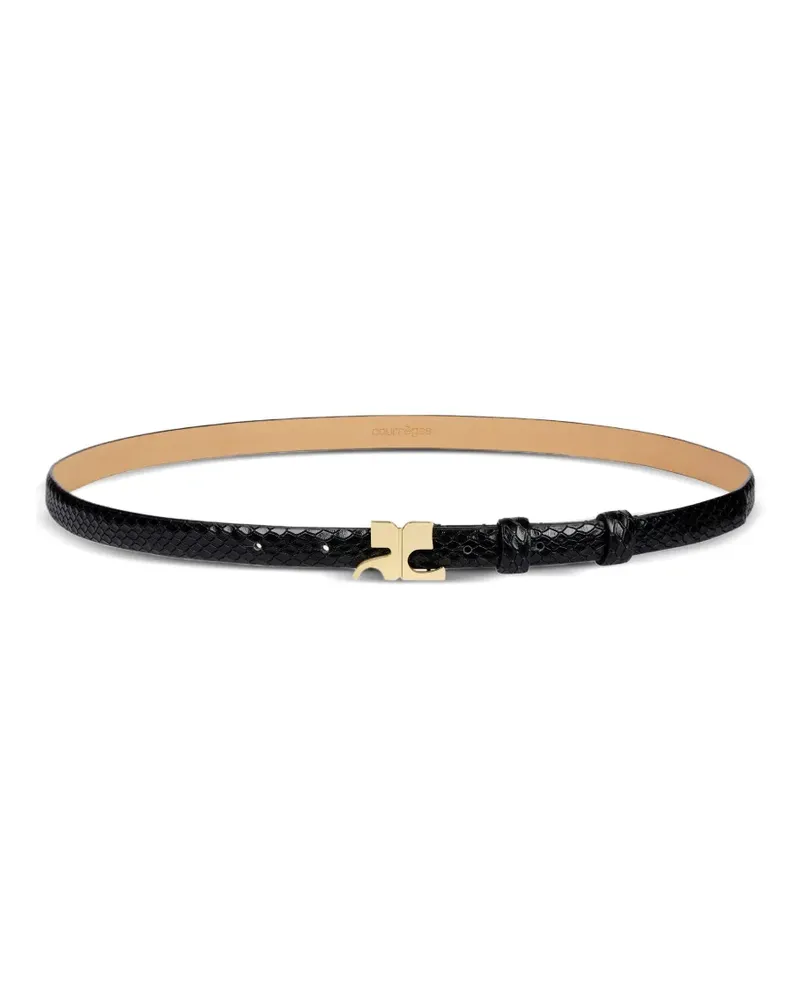 Courrèges Viper Gürtel - Schwarz Schwarz