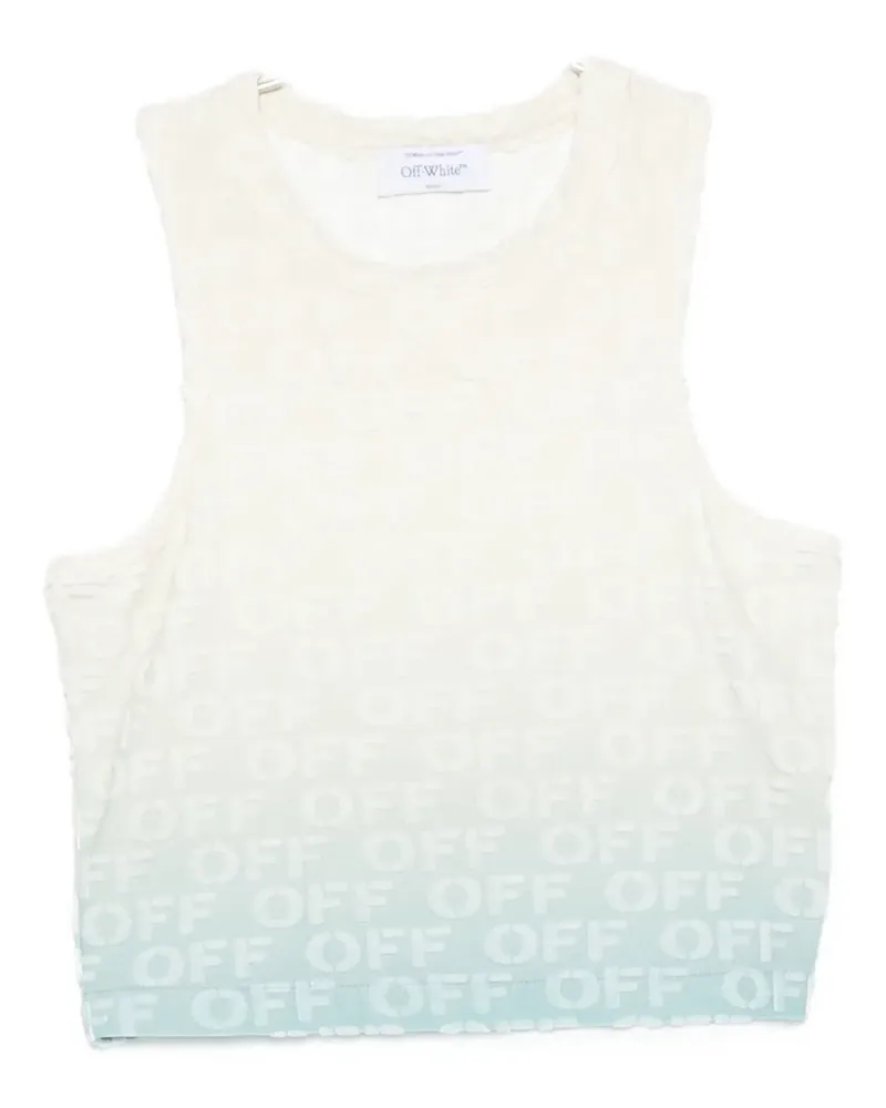 OFF-WHITE Oberteil aus Monogramm-Jacquard - Weiß Weiß