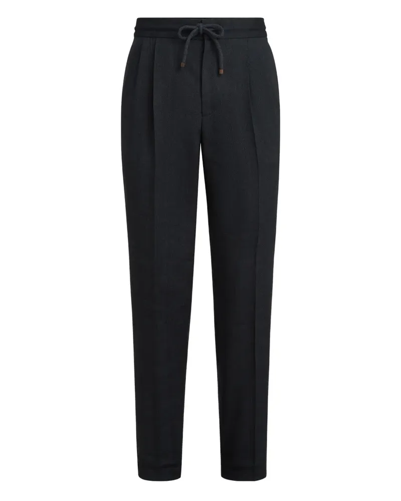 Brunello Cucinelli Bundfaltenhose mit Kordelzug - Grau Grau
