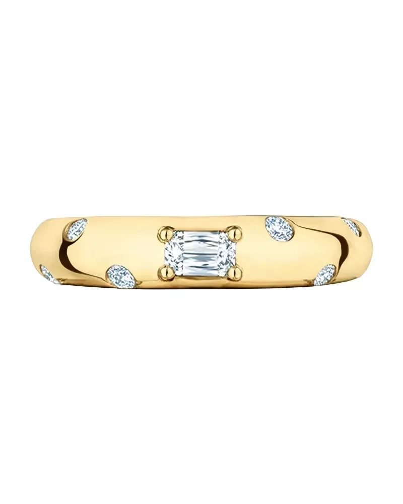 KWIAT 18kt Cobblestone Ashoka Gelbgoldring mit Diamanten Gold