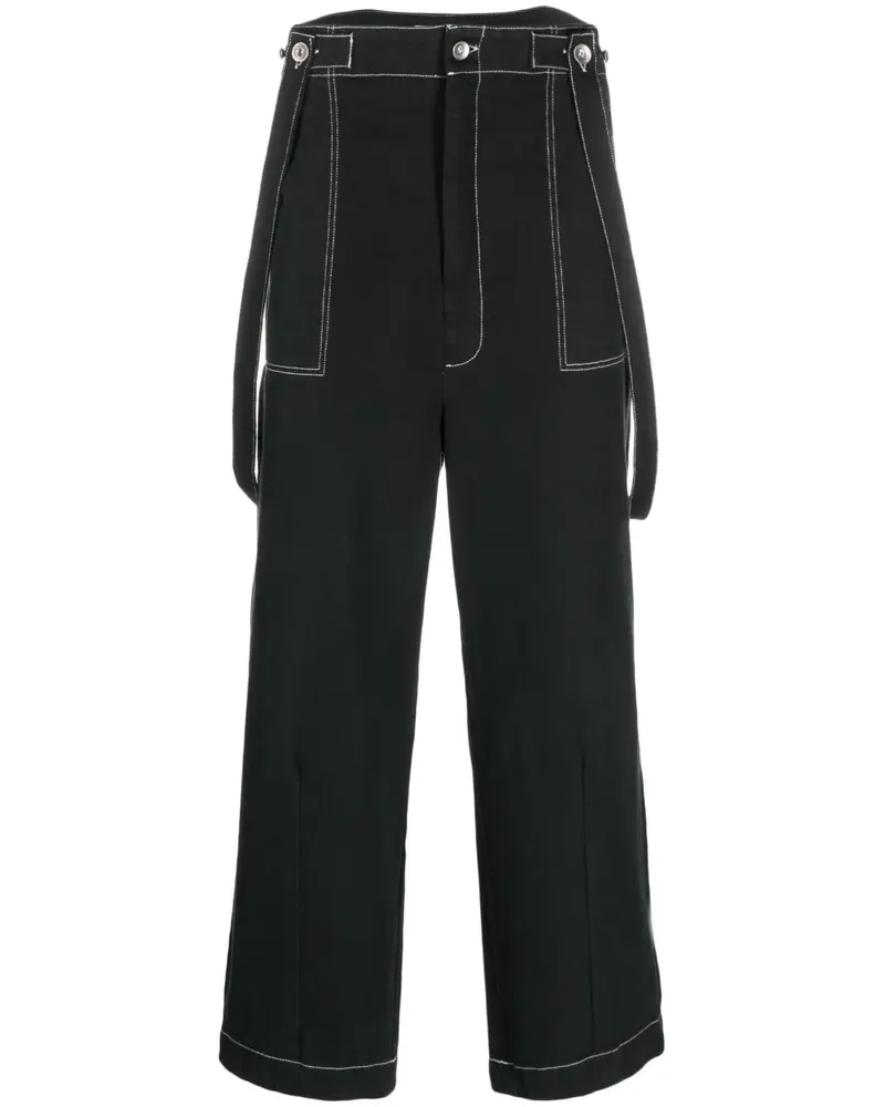 Henrik Vibskov Early Hose mit Kontrastnähten - Schwarz Schwarz