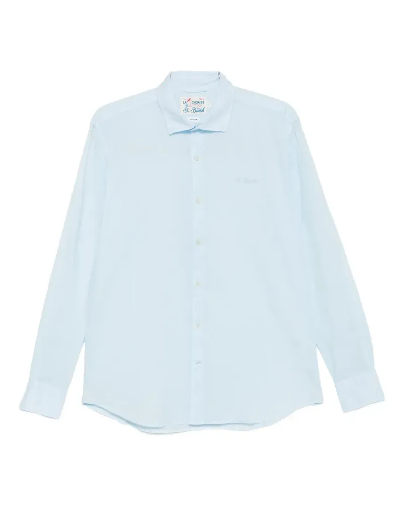 MC2 Saint Barth Chemise Ice logo-detail long-sleeve shirt - Blau Blau
