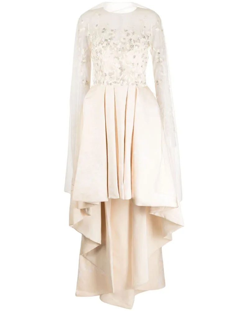 Saiid Kobeisy Maxikleid mit asymmetrischem Saum - Nude Nude