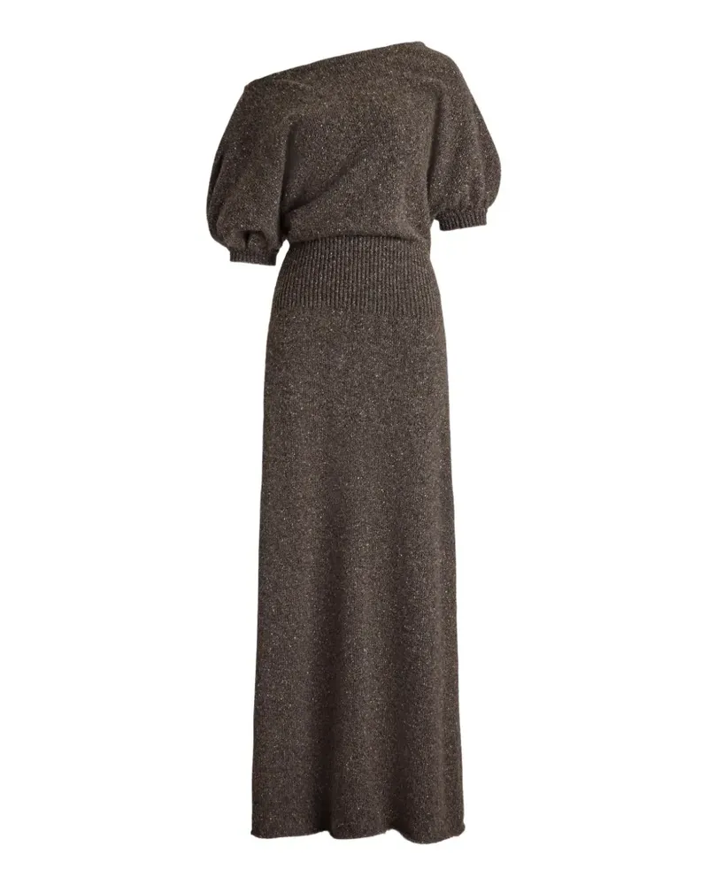 Ralph Lauren Schulterfreies Cecie Midikleid - Braun Braun