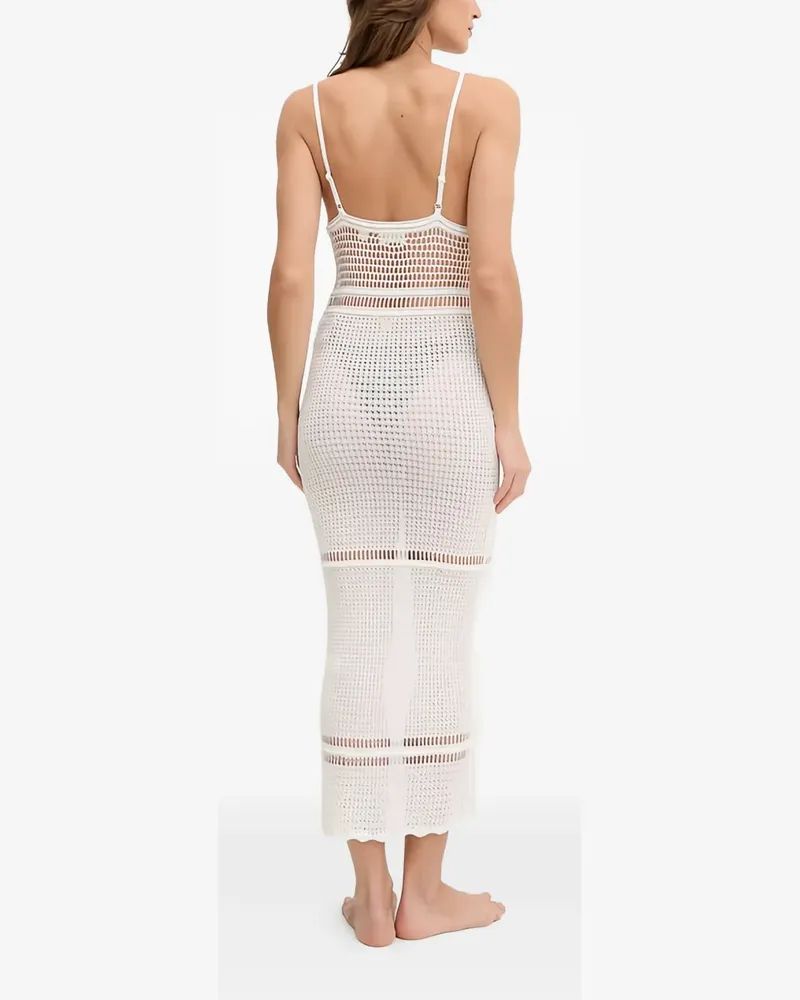 Guess crochet v-neck dress - Weiß Weiß