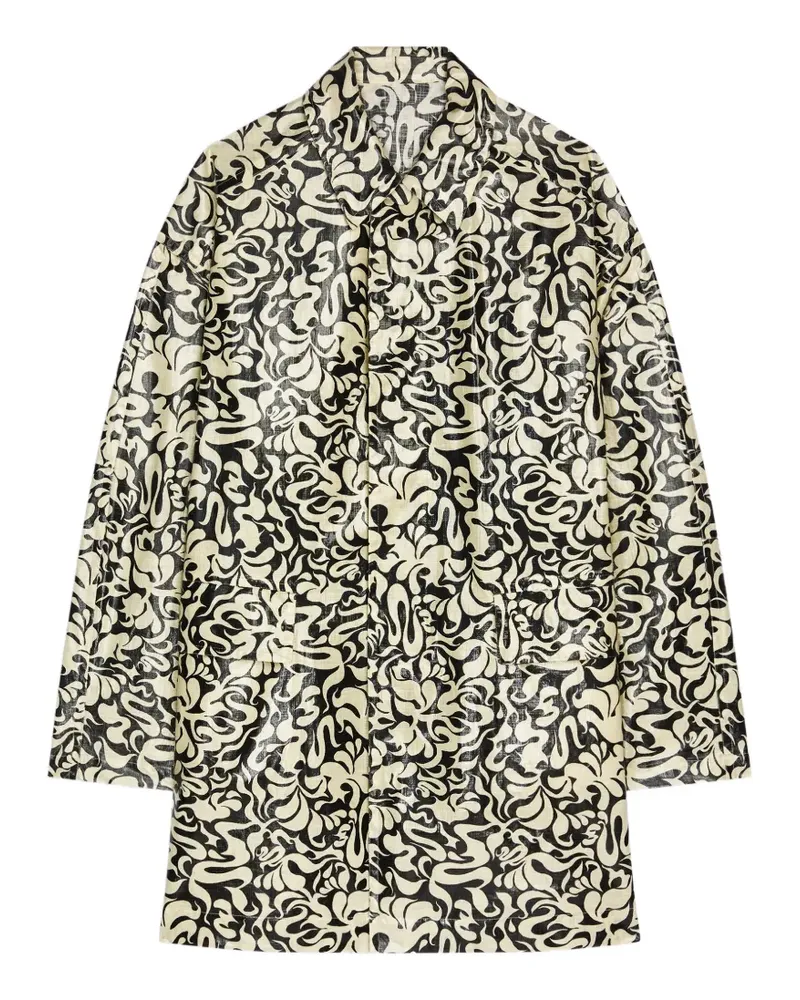 Dries van Noten printed coat - Nude Nude