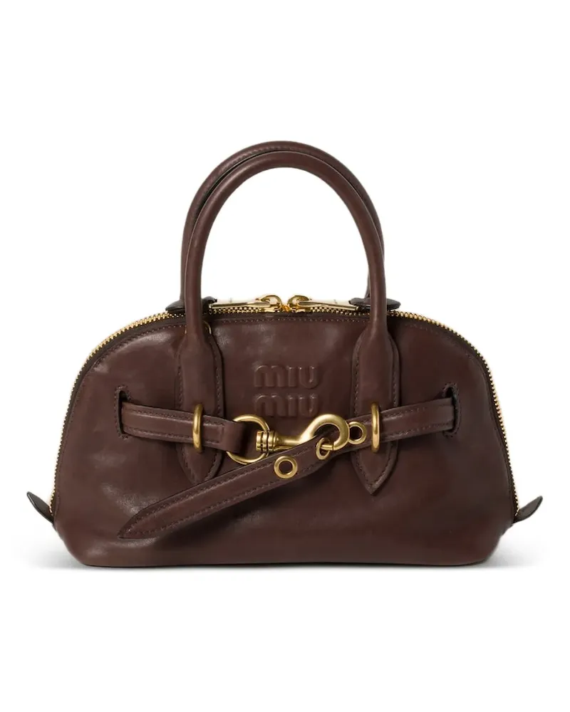 Miu Miu Aventure Schultertasche aus Nappaleder - Braun Braun