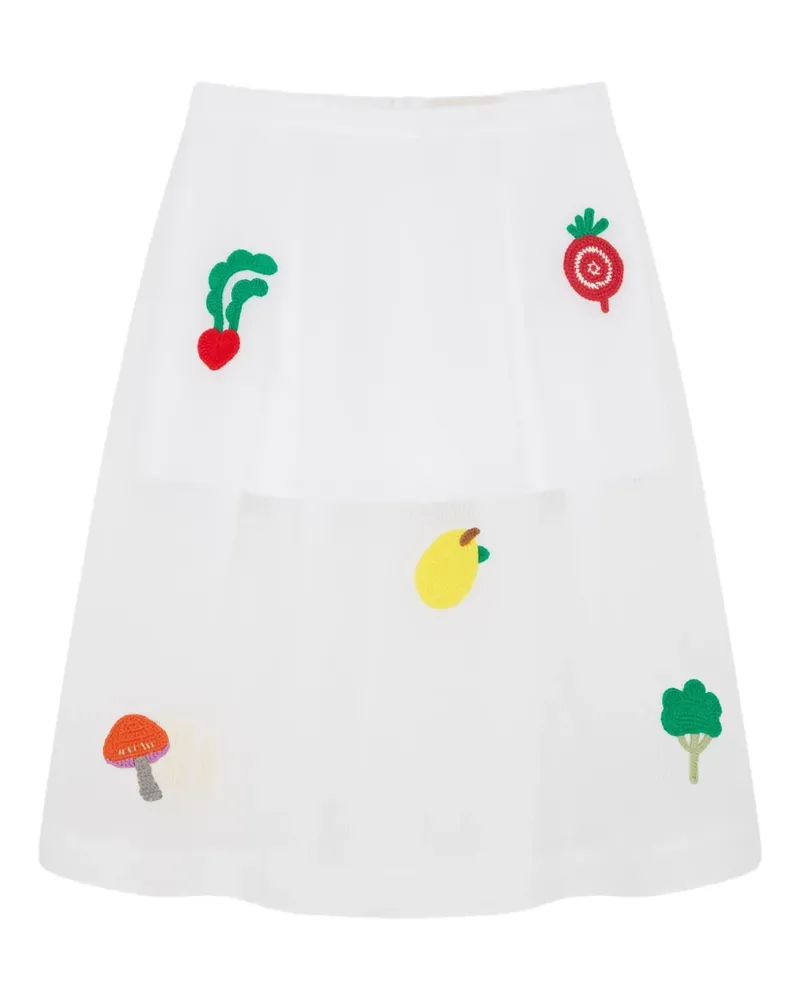 Mira Mikati Minirock mit Stickerei - Weiß Weiß