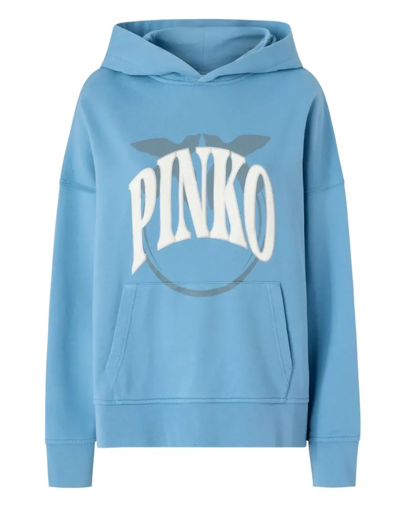 Pinko Hoodie mit Logo-Print - Blau Blau