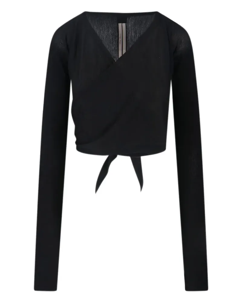 Rick Owens Gerippter Cardigan - Schwarz Schwarz