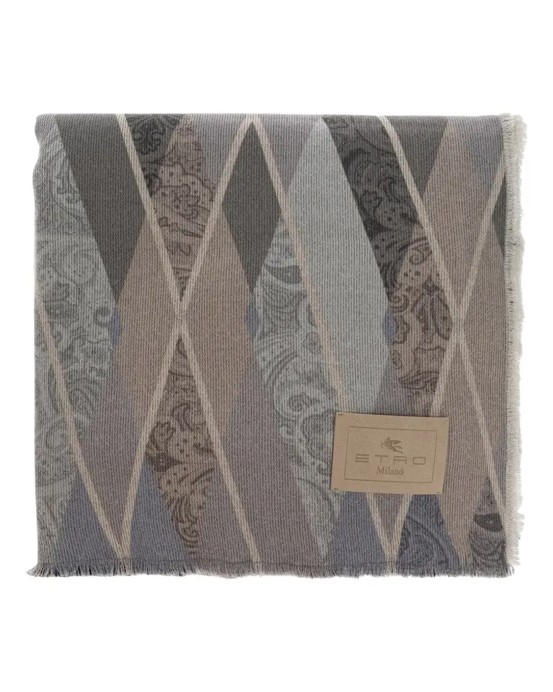 Etro Decke mit Paisleymuster - Grau Grau