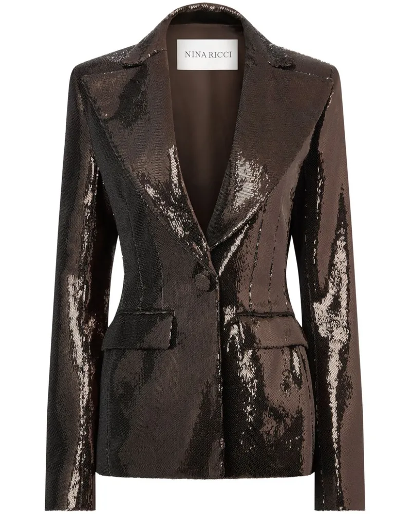 Nina Ricci Blazer mit Pailletten - Braun Braun