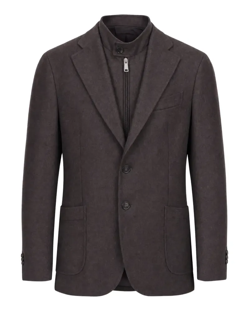 Slowear Einreihiges Sakko im Layering-Look - Braun Braun