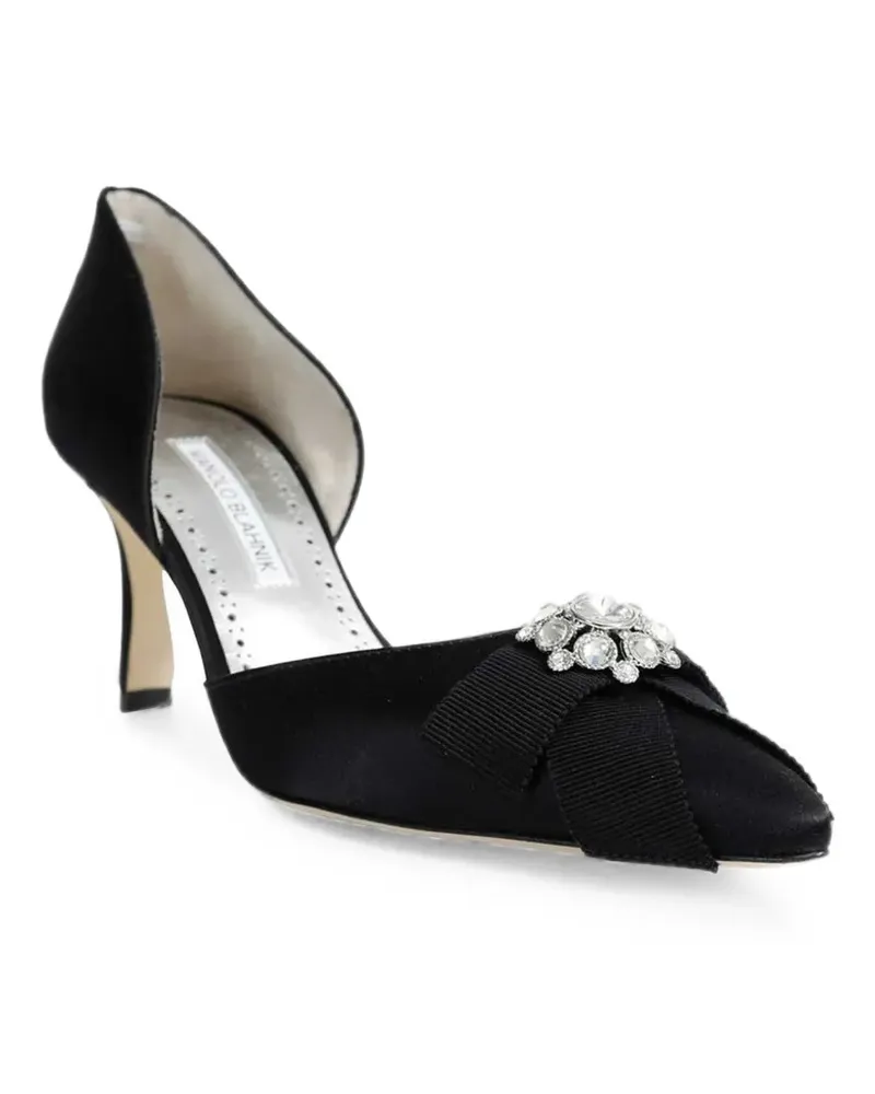 Manolo Blahnik Apidosa crystal-embellished heeled pumps - Schwarz Schwarz