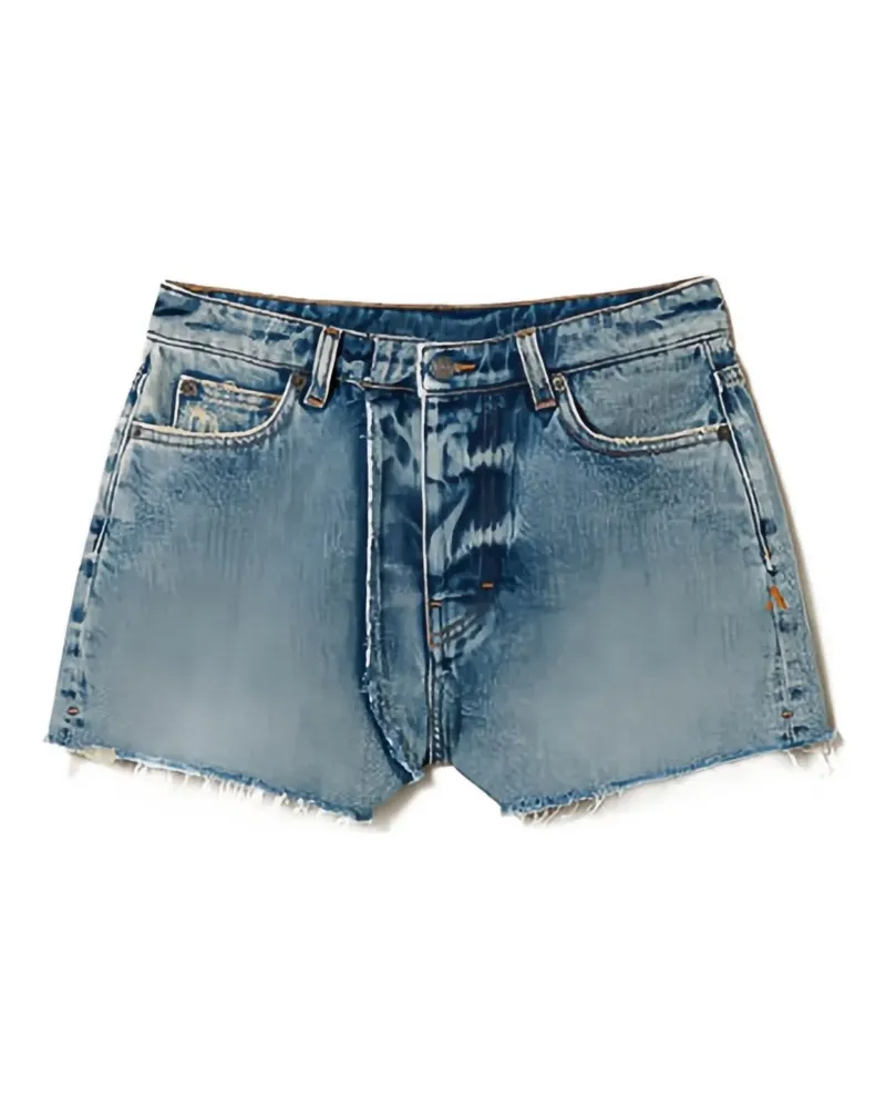 Twin-Set Jeans-Shorts mit ausgefranstem Saum - Blau Blau