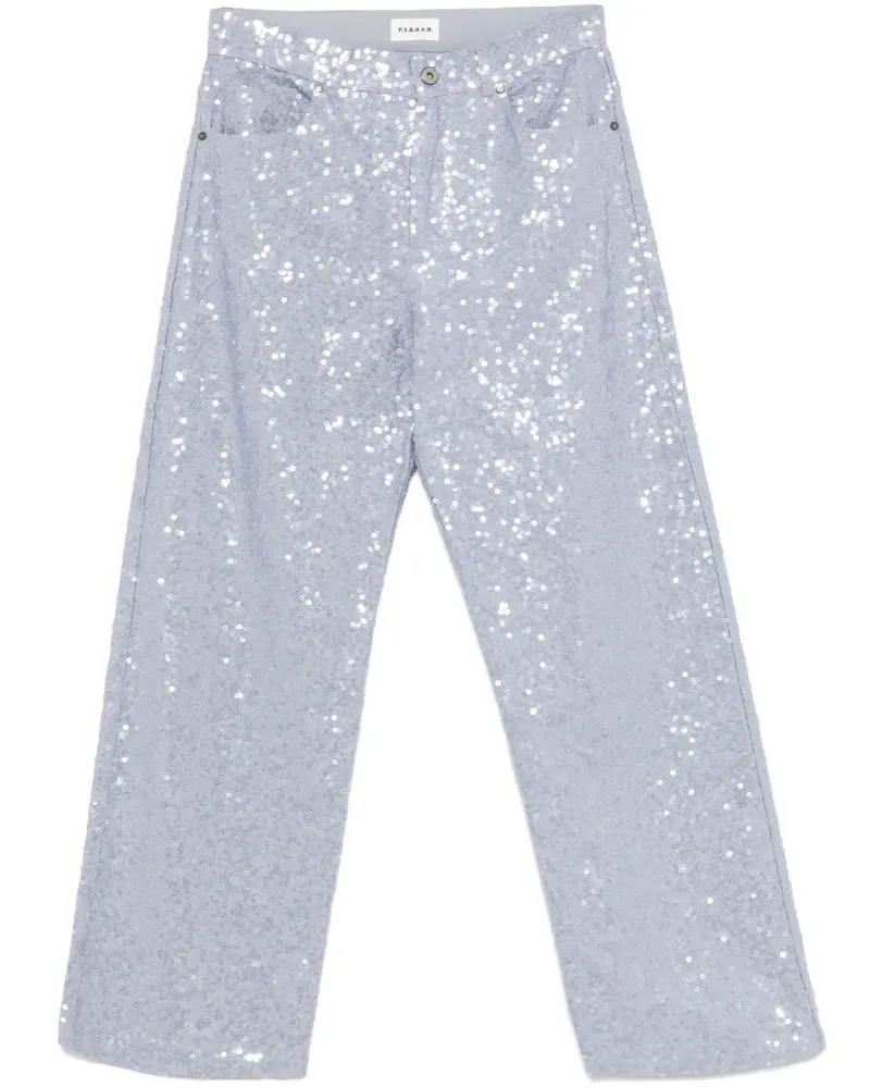 P.A.R.O.S.H. P.A.R.O H. Hose mit Pailletten - Blau Blau