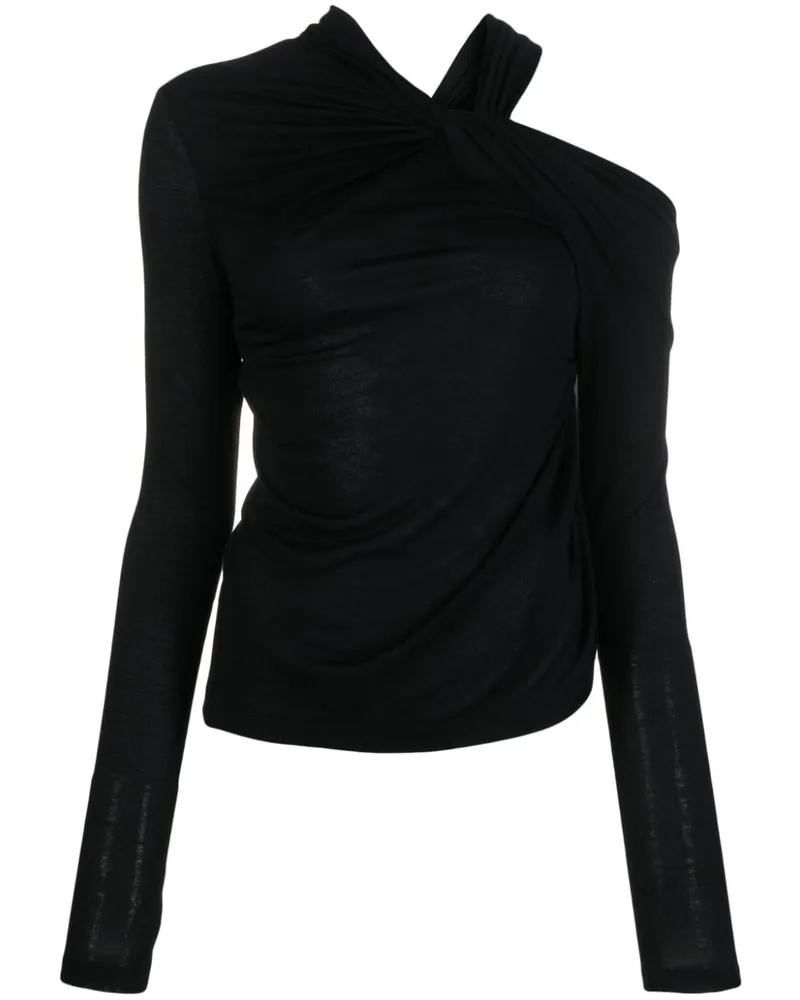 Helmut Lang Schulterfreie Bluse - Schwarz Schwarz